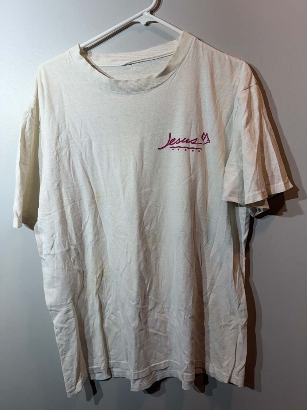 Vintage 90s Christian Jesus Graphic T-Shirt John 14:6 Single Stitch White XL